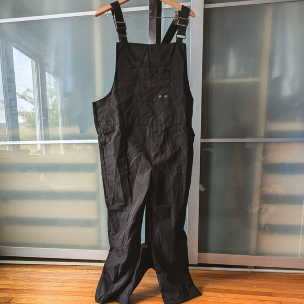 Pre-loved lightweight simple black overalls - Large